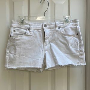 Gap White jean shorts